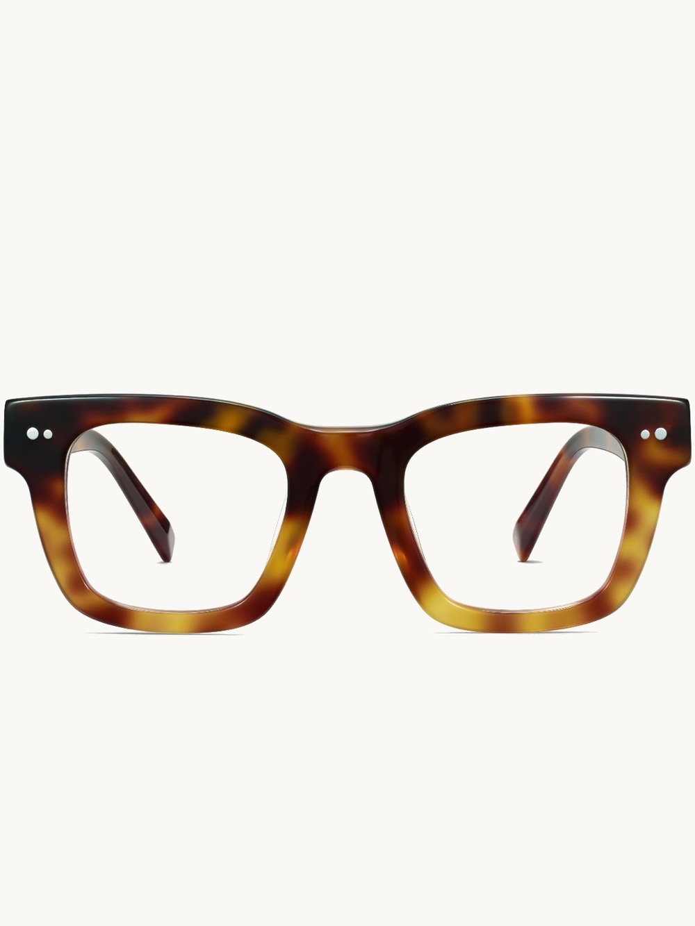 Warby Parker Tortoise Brown and Amber Square Glasses